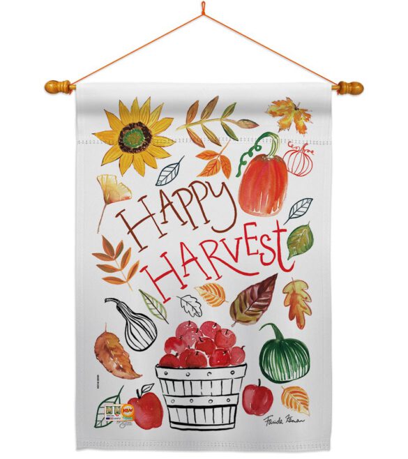 Happy Harvest - Harvest & Autumn Fall Vertical Impressions Decorative Flags HG113073 Made In USA - Image 14