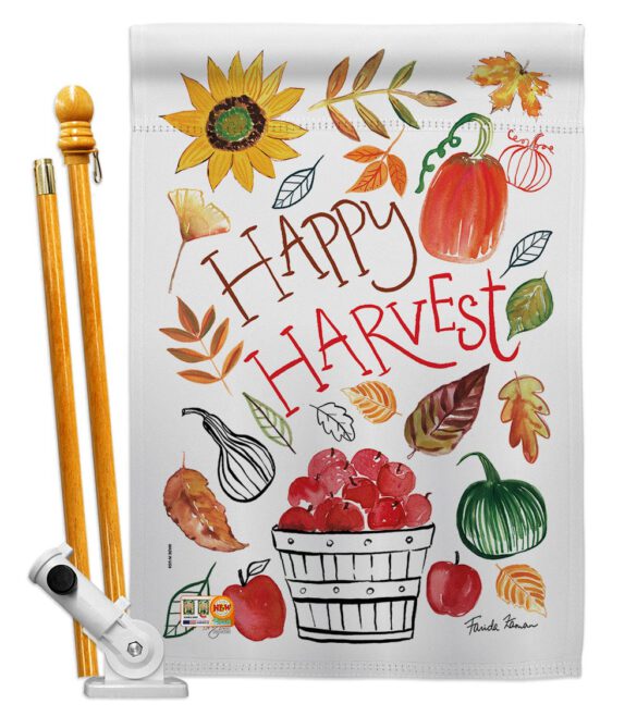 Happy Harvest - Harvest & Autumn Fall Vertical Impressions Decorative Flags HG113073 Made In USA - Image 5