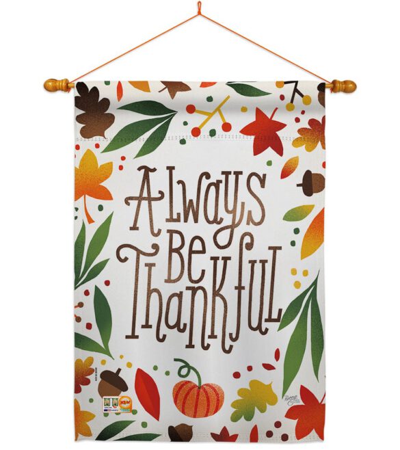 Always Be Thankful - Harvest & Autumn Fall Vertical Impressions Decorative Flags HG113074 Made In USA - Image 15