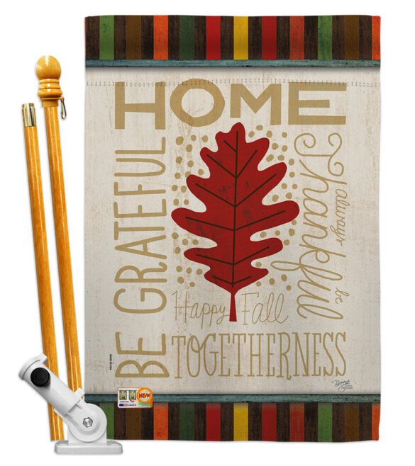 Home Be Grateful - Harvest & Autumn Fall Vertical Impressions Decorative Flags HG113079 Made In USA - Image 5