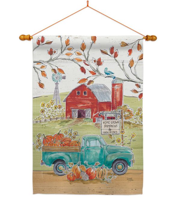 Home Grow Farm - Harvest & Autumn Fall Vertical Impressions Decorative Flags HG113092 Made In USA - Image 10