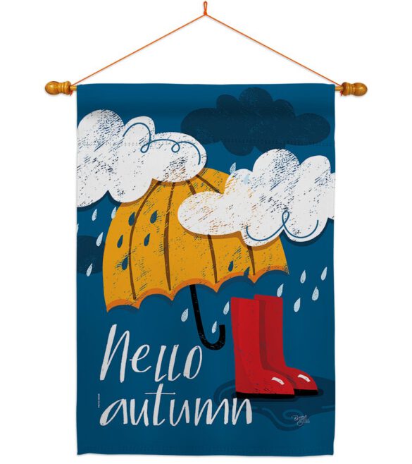 Hello Autumn - Harvest & Autumn Fall Vertical Impressions Decorative Flags HG113094 Made In USA - Image 10