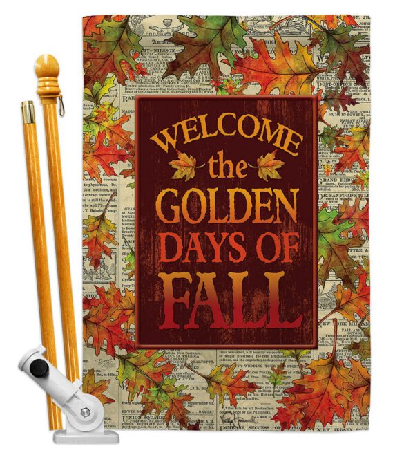 Golden Fall - Harvest & Autumn Fall Vertical Impressions Decorative Flags HG113101 Made In USA - Image 5
