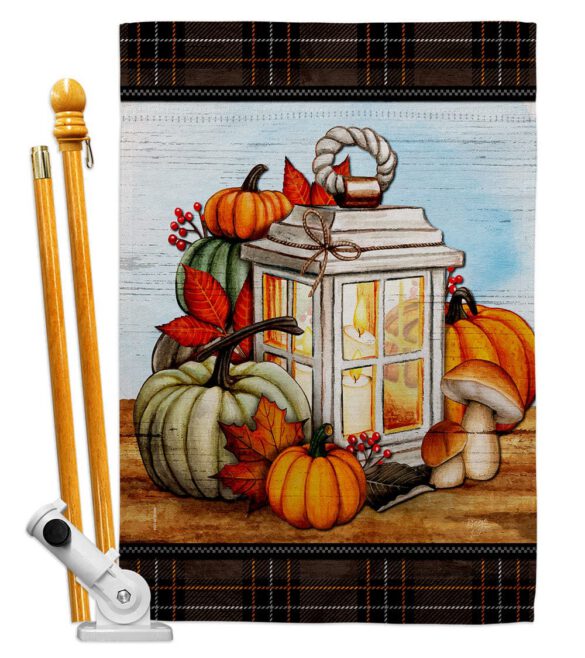 Fall Lantern - Harvest & Autumn Fall Vertical Impressions Decorative Flags HG113115 Made In USA - Image 5