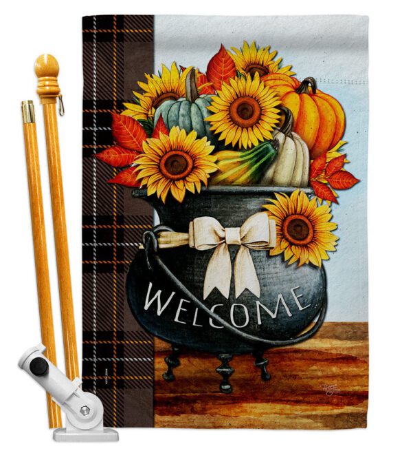 Autumn Fresh Pot - Harvest & Autumn Fall Vertical Impressions Decorative Flags HG113118 Made In USA - Image 6