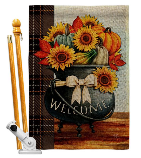 Autumn Fresh Pot - Harvest & Autumn Fall Vertical Impressions Decorative Flags HG113118 Made In USA - Image 18