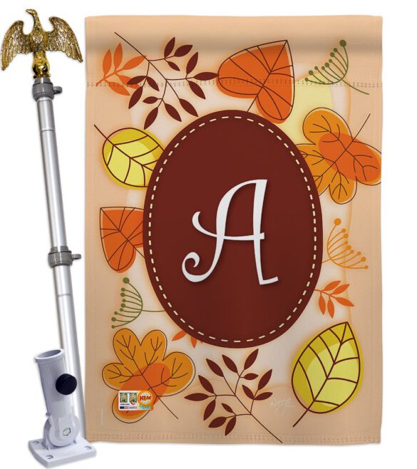 Autumn A Initial - Harvest & Autumn Fall Vertical Impressions Decorative Flags HG130027 Made In USA - Image 14