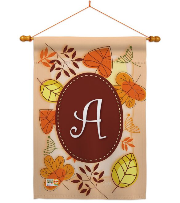 Autumn A Initial - Harvest & Autumn Fall Vertical Impressions Decorative Flags HG130027 Made In USA - Image 15
