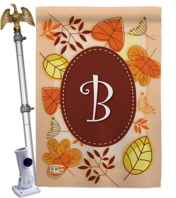 Autumn B Initial - Harvest & Autumn Fall Vertical Impressions Decorative Flags HG130028 Made In USA - Image 14