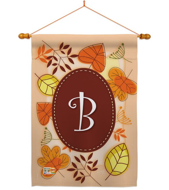 Autumn B Initial - Harvest & Autumn Fall Vertical Impressions Decorative Flags HG130028 Made In USA - Image 15