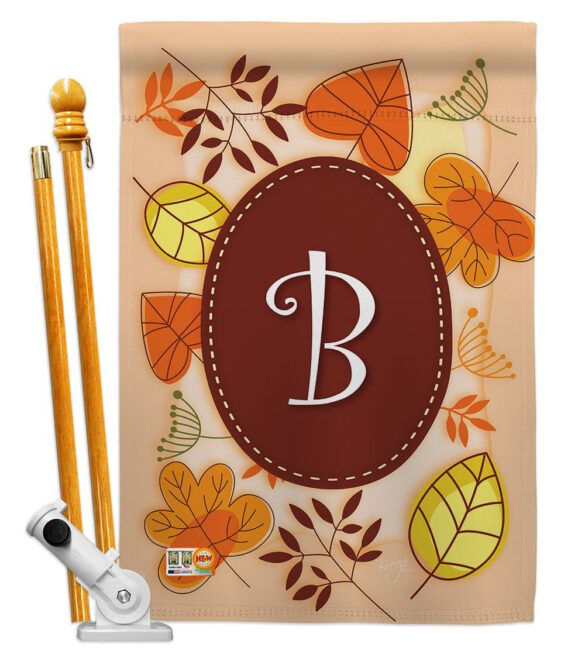 Autumn B Initial - Harvest & Autumn Fall Vertical Impressions Decorative Flags HG130028 Made In USA - Image 6