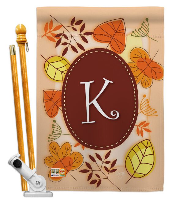 Autumn K Initial - Harvest & Autumn Fall Vertical Impressions Decorative Flags HG130037 Made In USA - Image 6