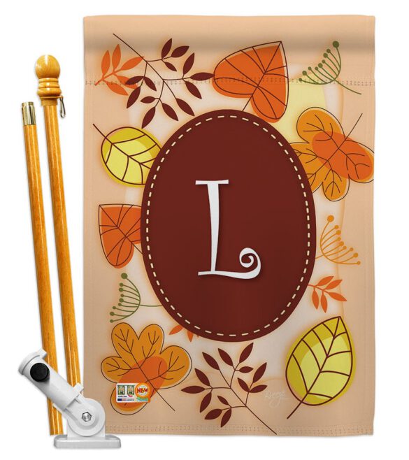 Autumn L Initial - Harvest & Autumn Fall Vertical Impressions Decorative Flags HG130038 Made In USA - Image 6