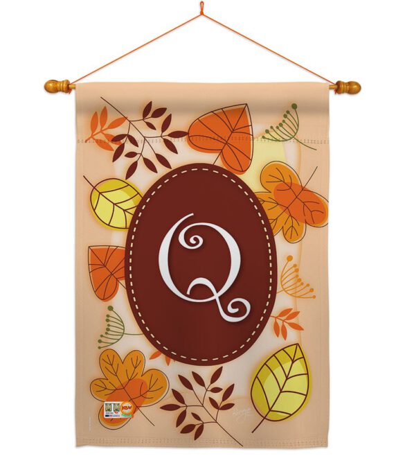 Autumn Q Initial - Harvest & Autumn Fall Vertical Impressions Decorative Flags HG130043 Made In USA - Image 15