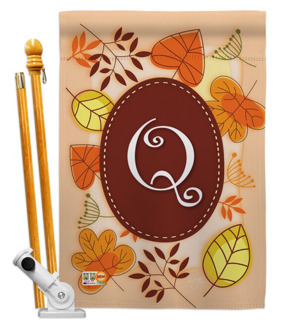 Autumn Q Initial - Harvest & Autumn Fall Vertical Impressions Decorative Flags HG130043 Made In USA - Image 6