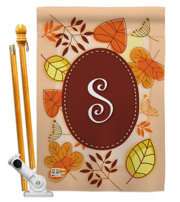 Autumn S Initial - Harvest & Autumn Fall Vertical Impressions Decorative Flags HG130045 Made In USA - Image 6