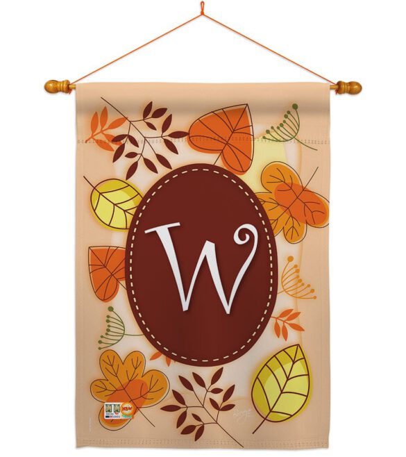Autumn W Initial - Harvest & Autumn Fall Vertical Impressions Decorative Flags HG130049 Made In USA - Image 15