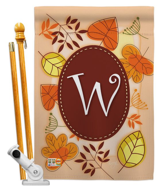 Autumn W Initial - Harvest & Autumn Fall Vertical Impressions Decorative Flags HG130049 Made In USA - Image 6