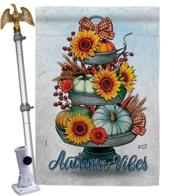 Autumn Vibes - Harvest Autumn Fall Vertical Impressions Decorative Flags HG130418 Made In USA - Image 21