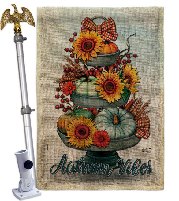 Autumn Vibes - Harvest Autumn Fall Vertical Impressions Decorative Flags HG130418 Made In USA - Image 42