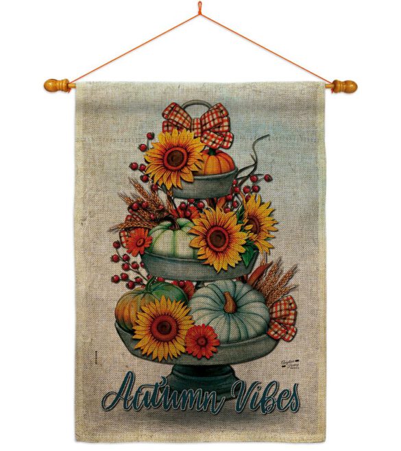 Autumn Vibes - Harvest Autumn Fall Vertical Impressions Decorative Flags HG130418 Made In USA - Image 43
