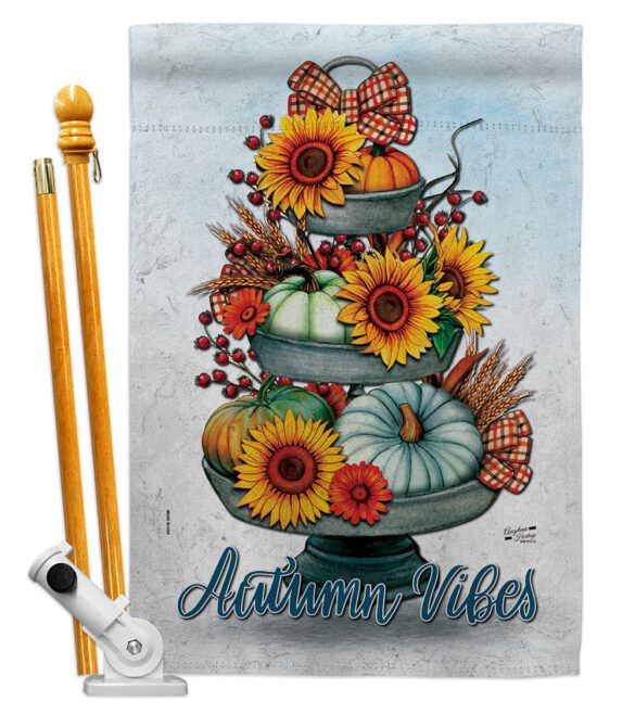Autumn Vibes - Harvest Autumn Fall Vertical Impressions Decorative Flags HG130418 Made In USA - Image 6