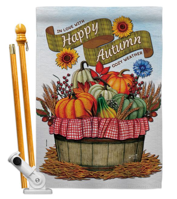 Cozy Autumn - Harvest Autumn Fall Vertical Impressions Decorative Flags HG130420 Made In USA - Image 5