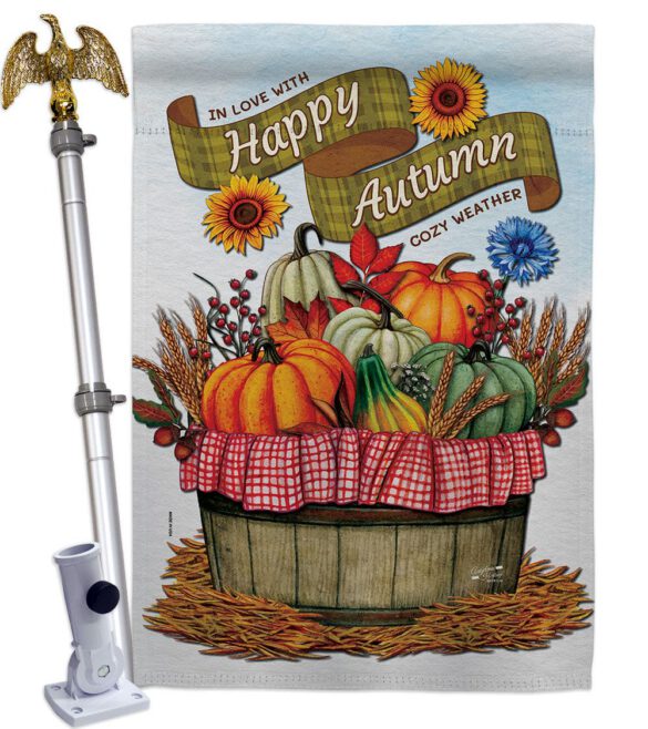 Cozy Autumn - Harvest Autumn Fall Vertical Impressions Decorative Flags HG130420 Made In USA - Image 20