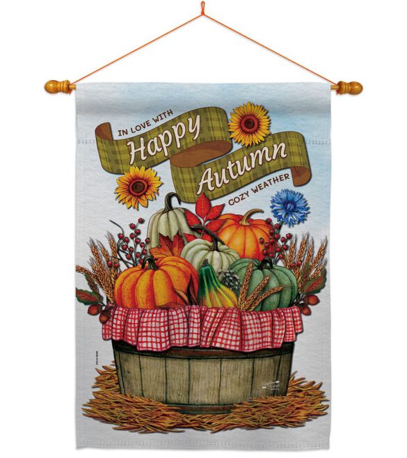 Cozy Autumn - Harvest Autumn Fall Vertical Impressions Decorative Flags HG130420 Made In USA - Image 21