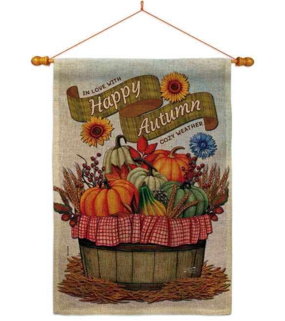 Cozy Autumn - Harvest Autumn Fall Vertical Impressions Decorative Flags HG130420 Made In USA - Image 42