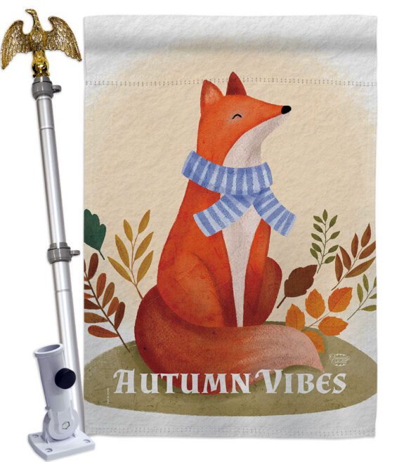 Autumn Fox - Harvest Autumn Fall Vertical Impressions Decorative Flags HG130426 Made In USA - Image 21