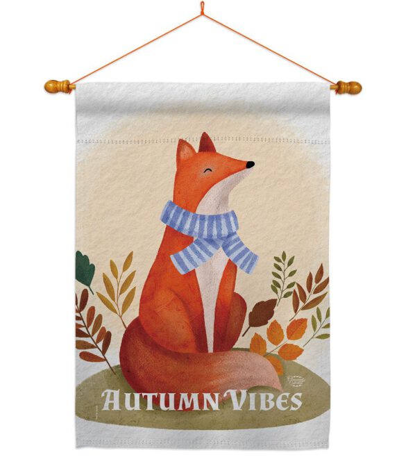 Autumn Fox - Harvest Autumn Fall Vertical Impressions Decorative Flags HG130426 Made In USA - Image 22