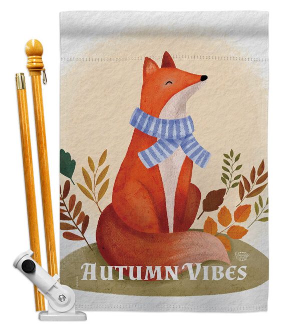 Autumn Fox - Harvest Autumn Fall Vertical Impressions Decorative Flags HG130426 Made In USA - Image 6