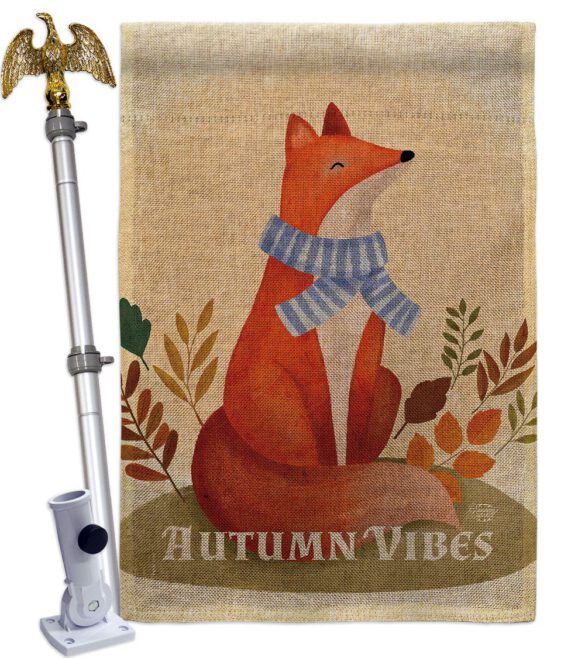 Autumn Fox - Harvest Autumn Fall Vertical Impressions Decorative Flags HG130426 Made In USA - Image 42
