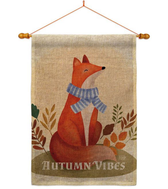 Autumn Fox - Harvest Autumn Fall Vertical Impressions Decorative Flags HG130426 Made In USA - Image 43