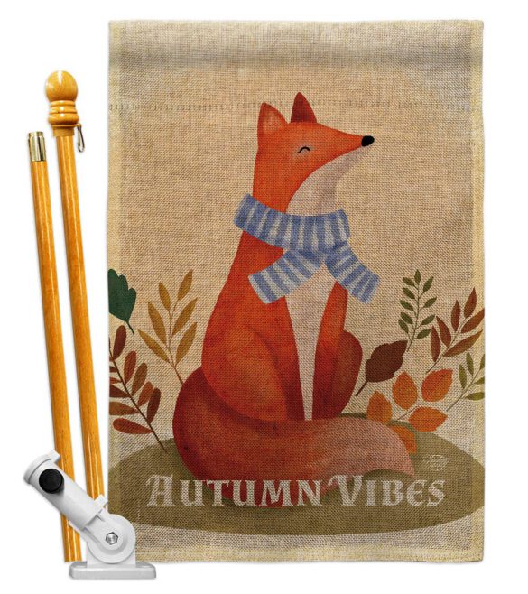 Autumn Fox - Harvest Autumn Fall Vertical Impressions Decorative Flags HG130426 Made In USA - Image 27