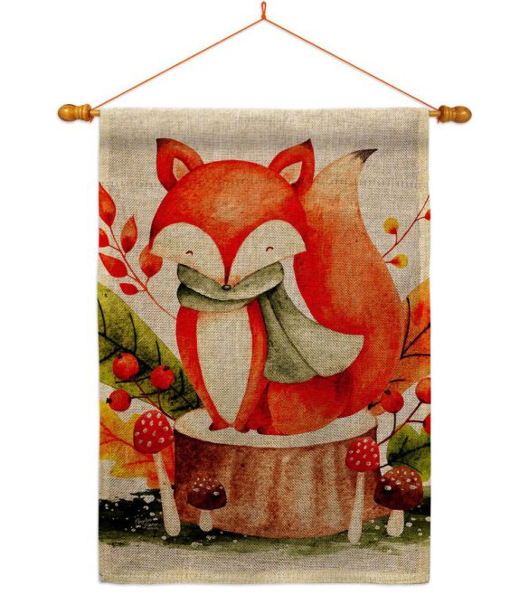 Autumn Fox - Harvest & Autumn Fall Vertical Impressions Decorative Flags HG137595 Made In USA - Image 25