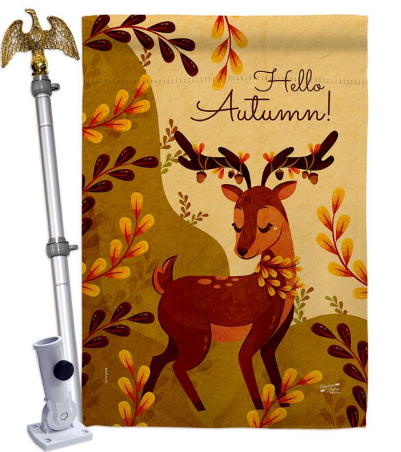 Autumn Deer - Harvest & Autumn Fall Vertical Impressions Decorative Flags HG137626 Made In USA - Image 12