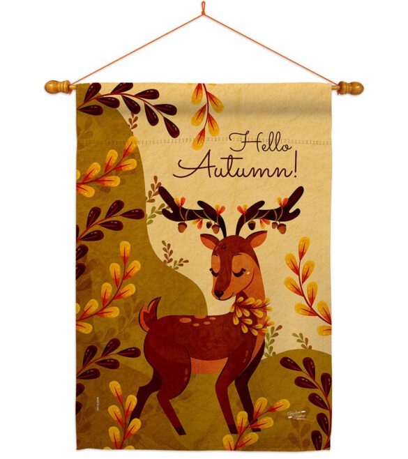Autumn Deer - Harvest & Autumn Fall Vertical Impressions Decorative Flags HG137626 Made In USA - Image 13