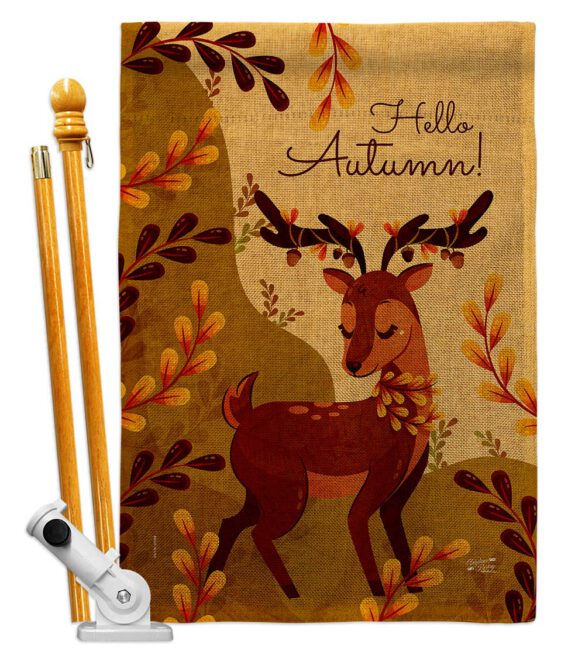 Autumn Deer - Harvest & Autumn Fall Vertical Impressions Decorative Flags HG137626 Made In USA - Image 18