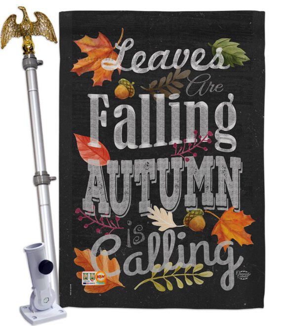 Autumn is Calling Fall - Harvest & Autumn Fall Vertical Impressions Decorative Flags HG191033 Made In USA - Image 14