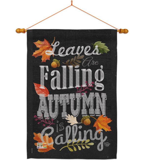 Autumn is Calling Fall - Harvest & Autumn Fall Vertical Impressions Decorative Flags HG191033 Made In USA - Image 15