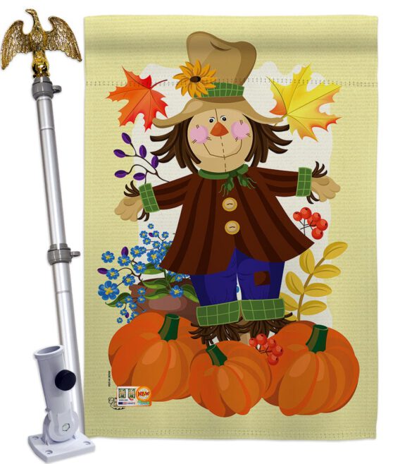 Autumn Scarecrow - Harvest & Autumn Fall Vertical Impressions Decorative Flags HG192120 Made In USA - Image 14