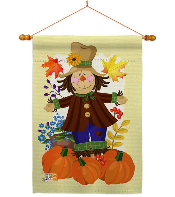 Autumn Scarecrow - Harvest & Autumn Fall Vertical Impressions Decorative Flags HG192120 Made In USA - Image 15