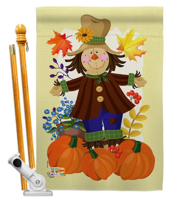 Autumn Scarecrow - Harvest & Autumn Fall Vertical Impressions Decorative Flags HG192120 Made In USA - Image 6