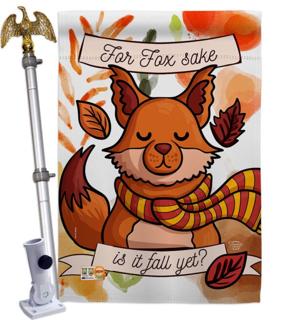 Fox Sake, Fall Yet - Harvest & Autumn Fall Vertical Impressions Decorative Flags HG192132 Made In USA - Image 13