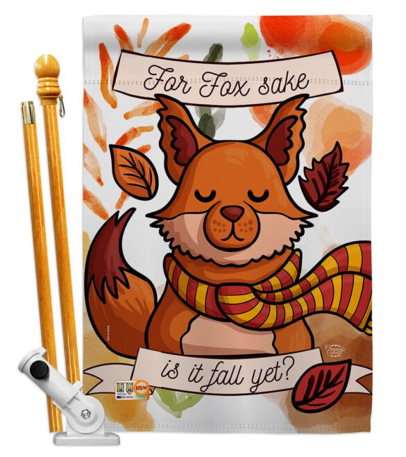 Fox Sake, Fall Yet - Harvest & Autumn Fall Vertical Impressions Decorative Flags HG192132 Made In USA - Image 5