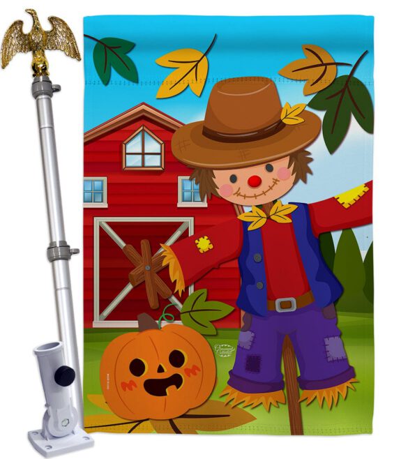 Harvest Scarecrow  - Harvest & Autumn Fall Vertical Impressions Decorative Flags HG192231 Made In USA - Image 9