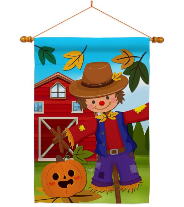 Harvest Scarecrow  - Harvest & Autumn Fall Vertical Impressions Decorative Flags HG192231 Made In USA - Image 10