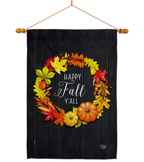 Fall Wreath - Harvest & Autumn Fall Vertical Impressions Decorative Flags HG192630 Made In USA - Image 10